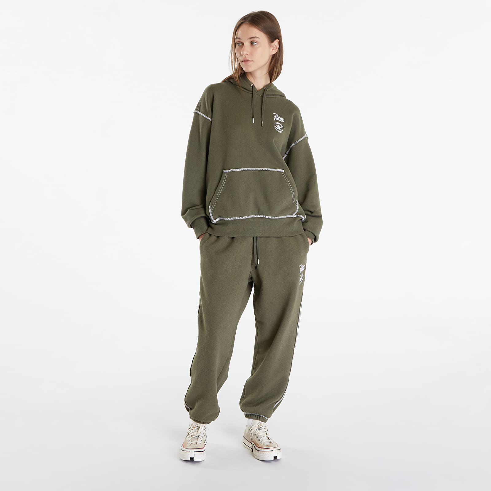 Hoodies and sweatshirts  Converse x Patta Gold Standard Hoodie UNISEX Utility Green Heather