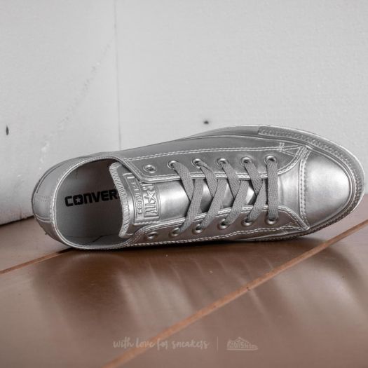 Women's chuck taylor ox mono sneaker sale in silver