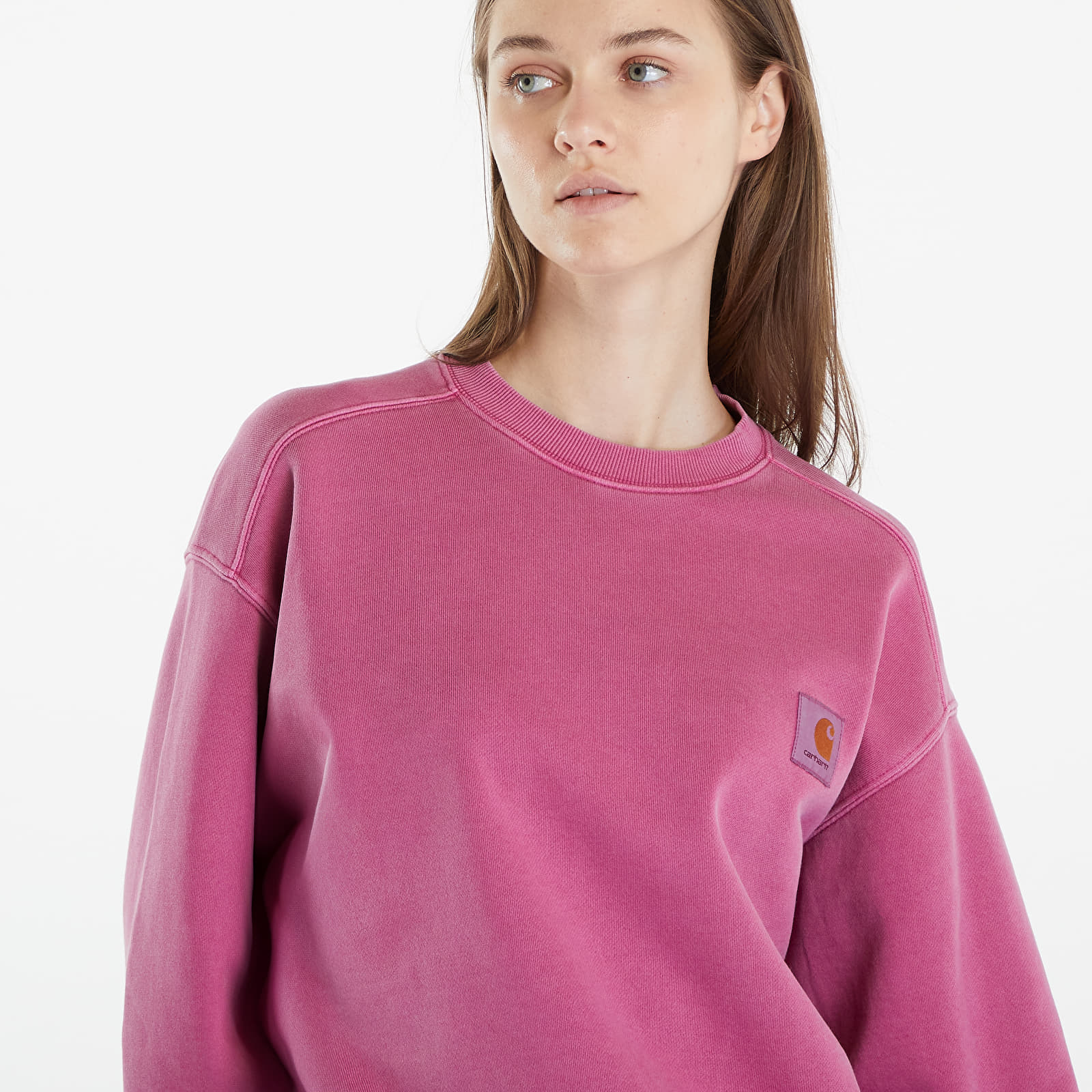 Bluzy Carhartt WIP Nelson Sweatshirt UNISEX Magenta Garment Dyed