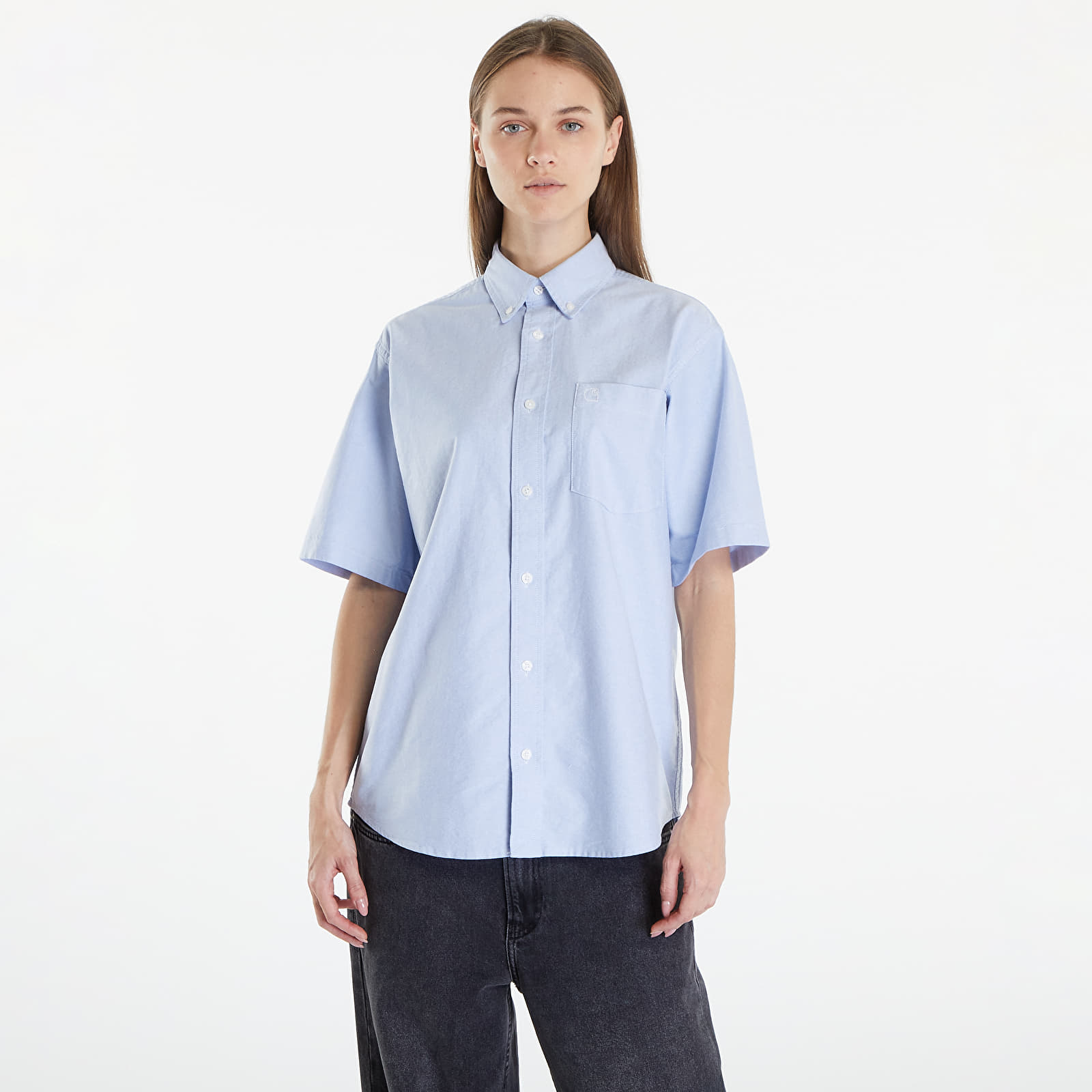 Hemden Carhartt WIP S/S Braxton Shirt UNISEX Bleach/ Wax
