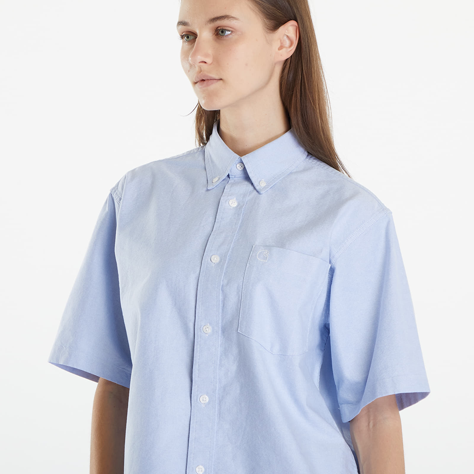 Hemden Carhartt WIP S/S Braxton Shirt UNISEX Bleach/ Wax