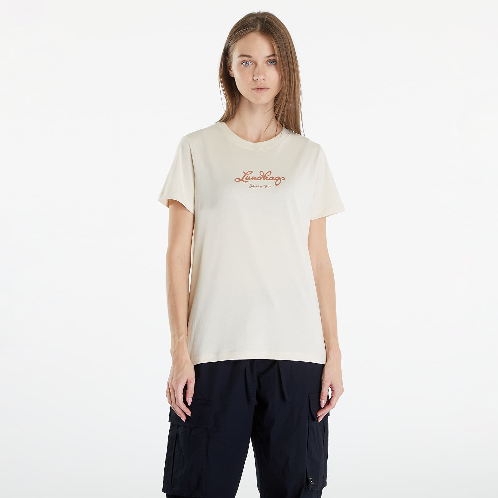 Дамски тениски Lundhags Järpen Logo T-Shirt W Chalk White