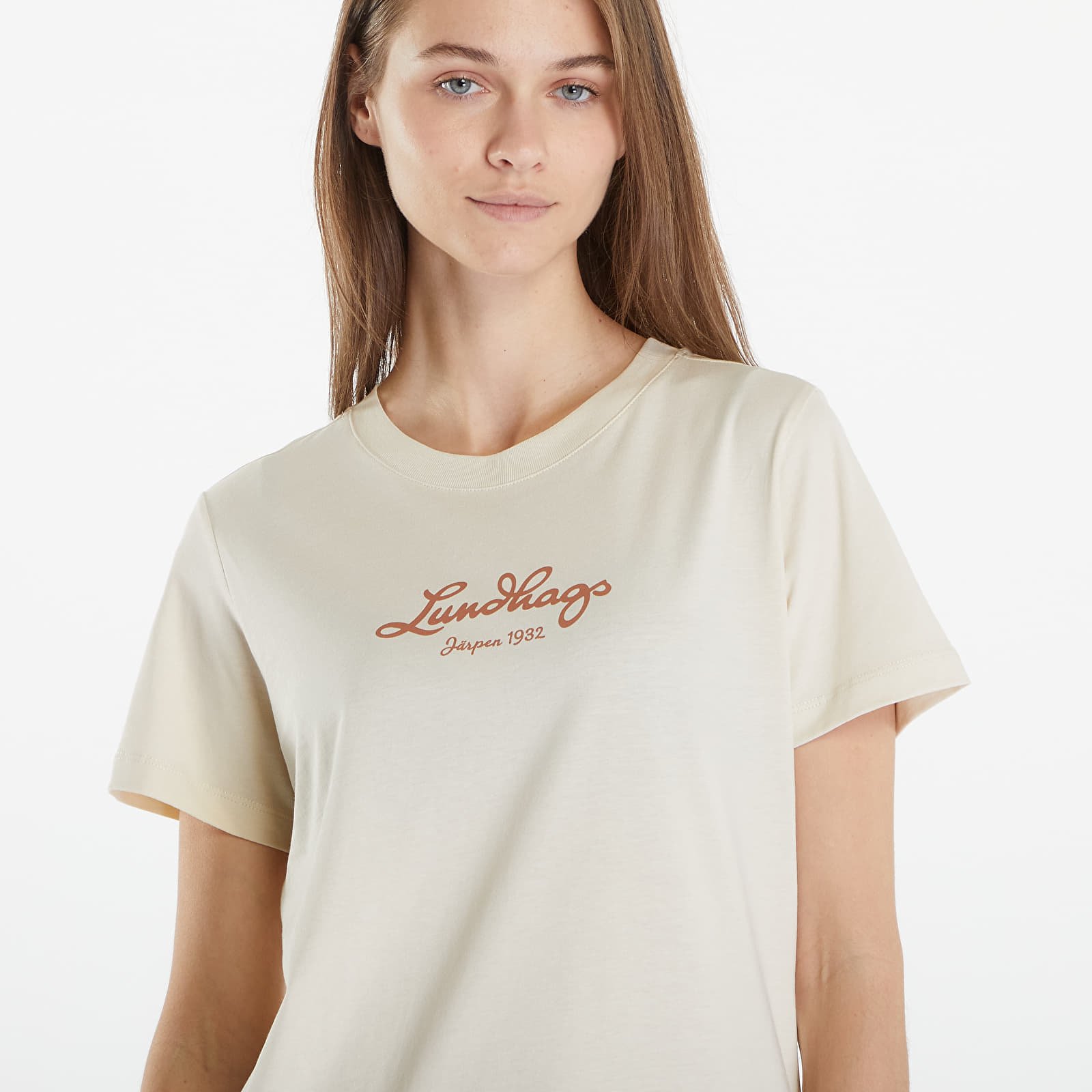 Naisten T-paidat Lundhags Järpen Logo T-Shirt W Chalk White