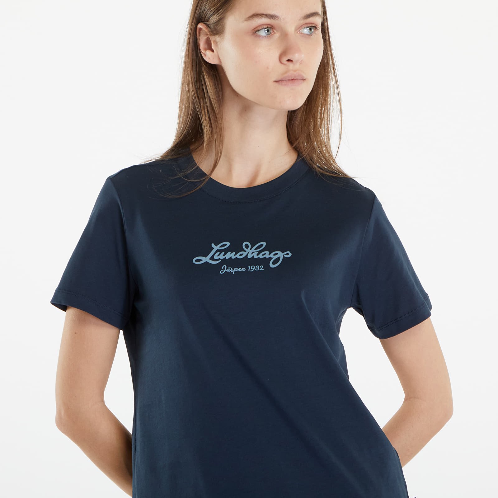 Women's T-shirts Lundhags Järpen Logo T-Shirt W Deep Blue