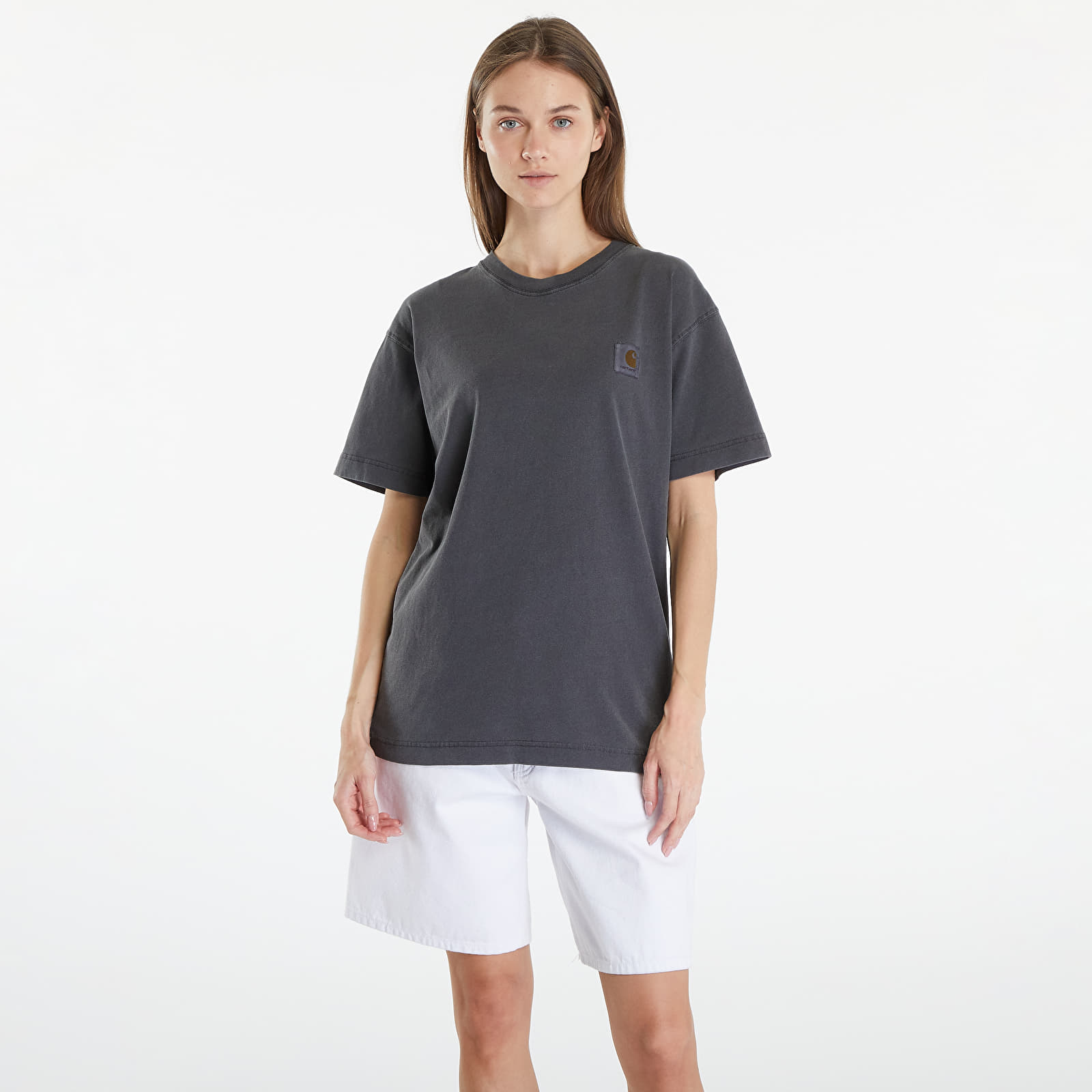 T-shirts  Carhartt WIP Nelson Short Sleeve T-Shirt UNISEX Charcoal Garment Dyed
