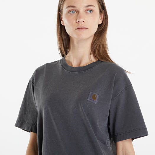 T shirts Carhartt WIP Nelson Short Sleeve T Shirt UNISEX Charcoal Garment Dyed Footshop