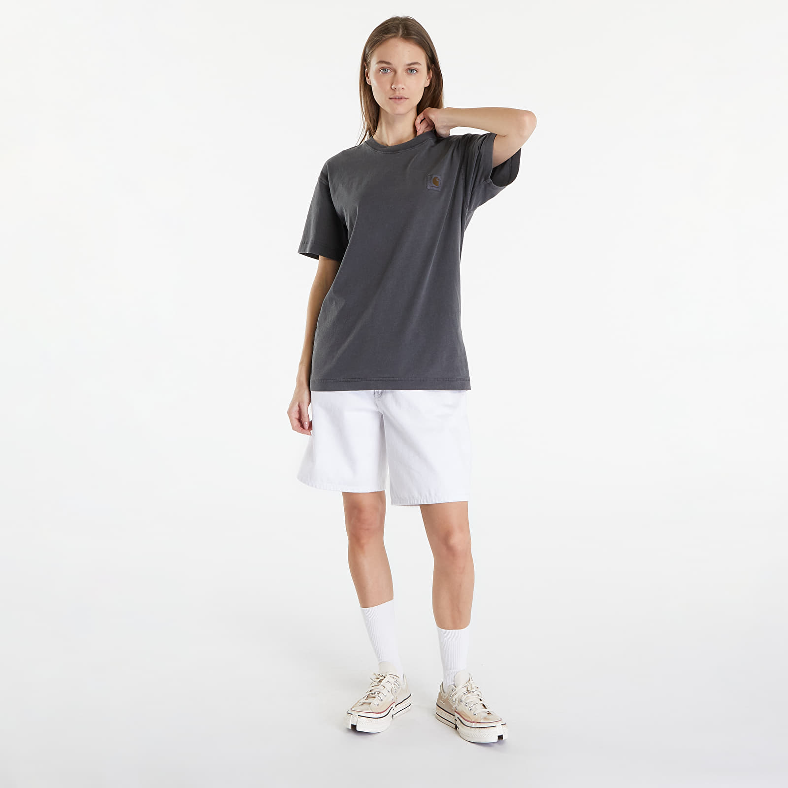 T-shirts  Carhartt WIP Nelson Short Sleeve T-Shirt UNISEX Charcoal Garment Dyed