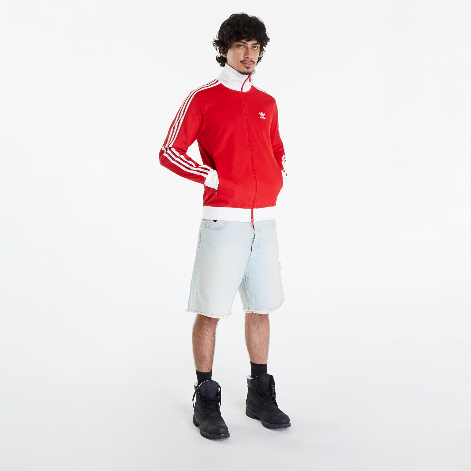 Pulóverek adidas Adicolor Classics Beckenbauer Track Top Better Scarlet/ White