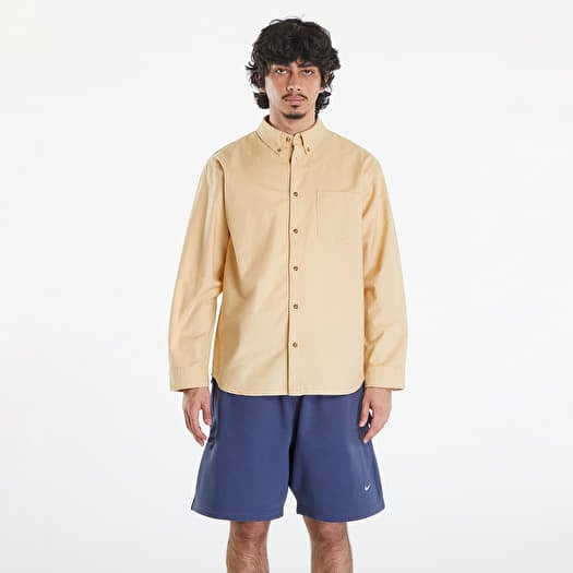 Ing Nike Life Men's Long-Sleeve Oxford Button-Down Shirt Sesame/ Sesame/ Sesame