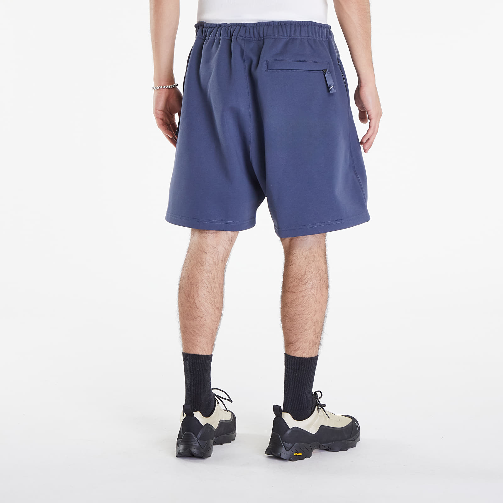Shortsit Nike Solo Swoosh Men's Fleece Shorts Thunder Blue/ White
