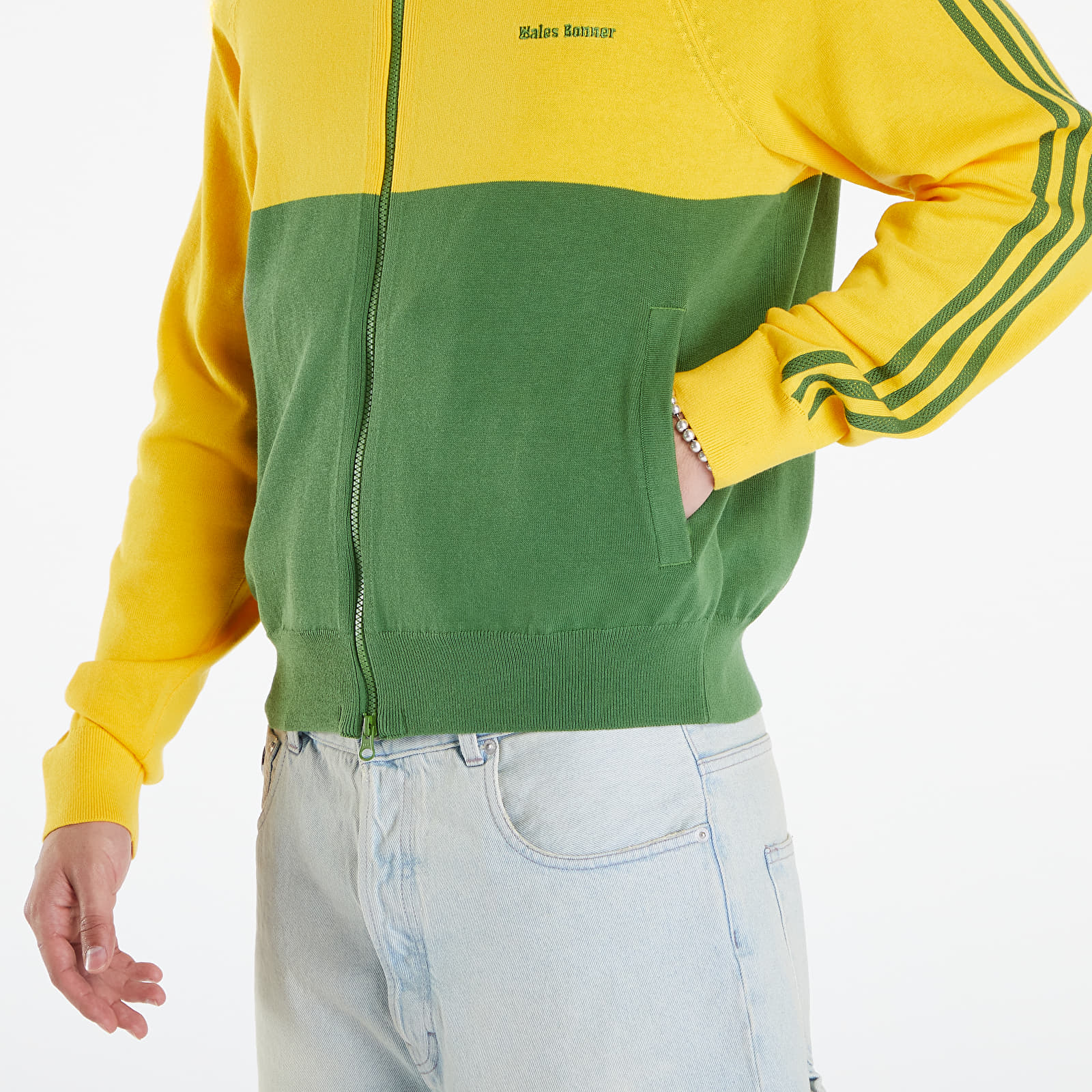 Hanorace adidas x Wales Bonner Knit Sweatshirt Bold Gold/ Crew Green