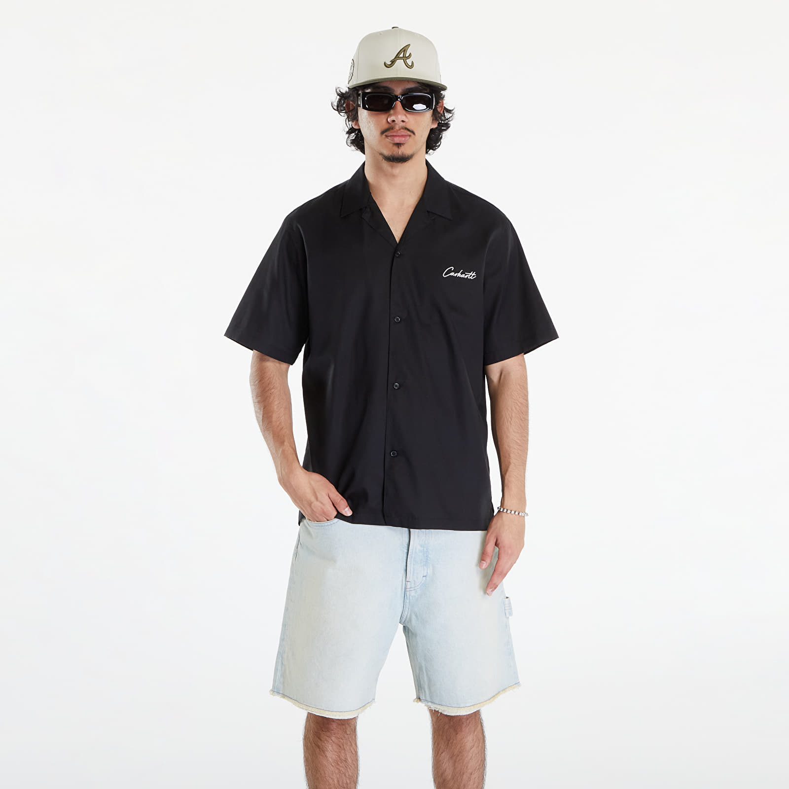 Camisas Carhartt WIP S/S Delray Shirt UNISEX Black/ Wax