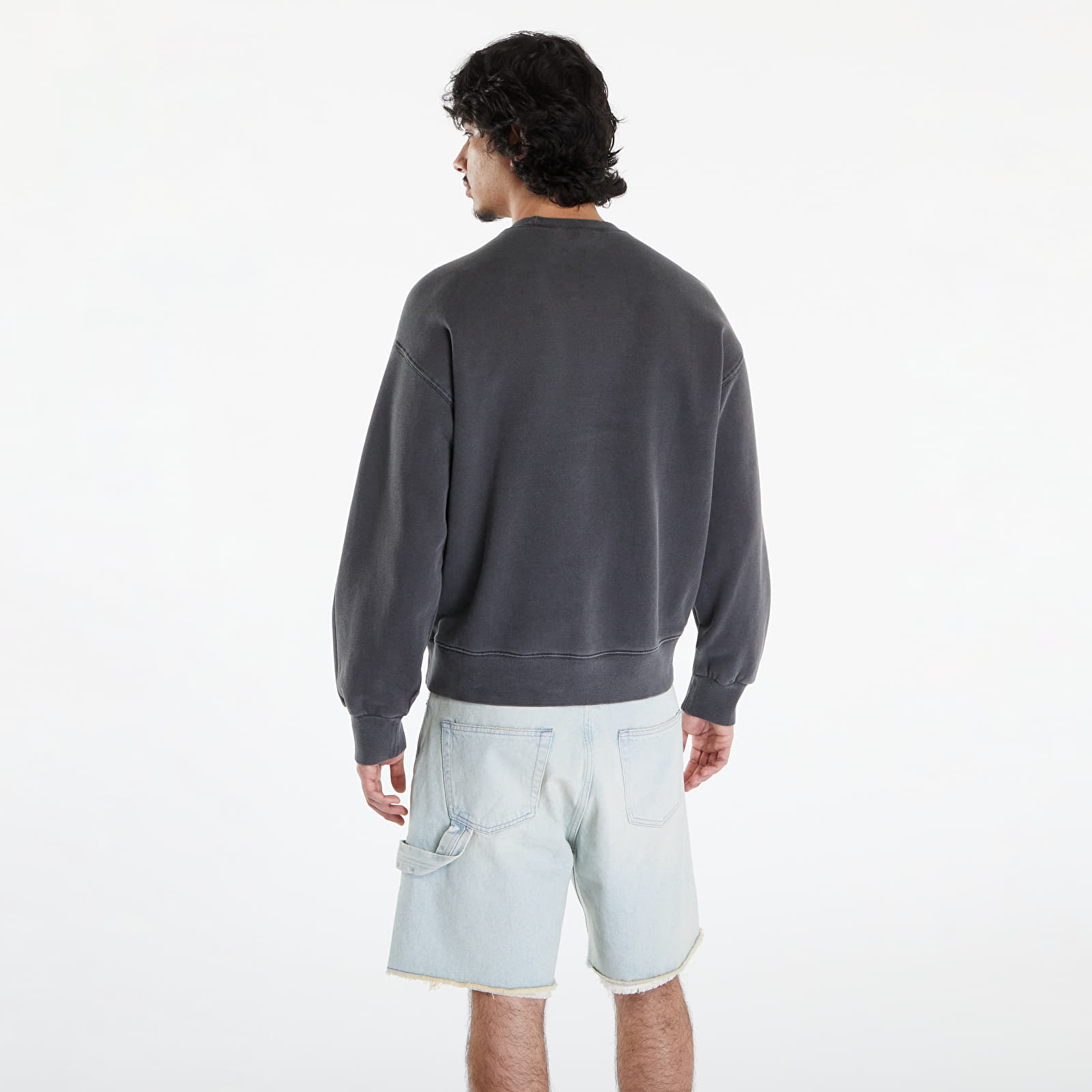 Dukserice Carhartt WIP Nelson Sweatshirt UNISEX Charcoal Garment Dyed