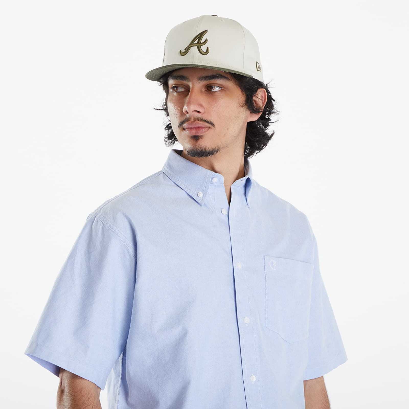 Hemden Carhartt WIP S/S Braxton Shirt UNISEX Bleach/ Wax