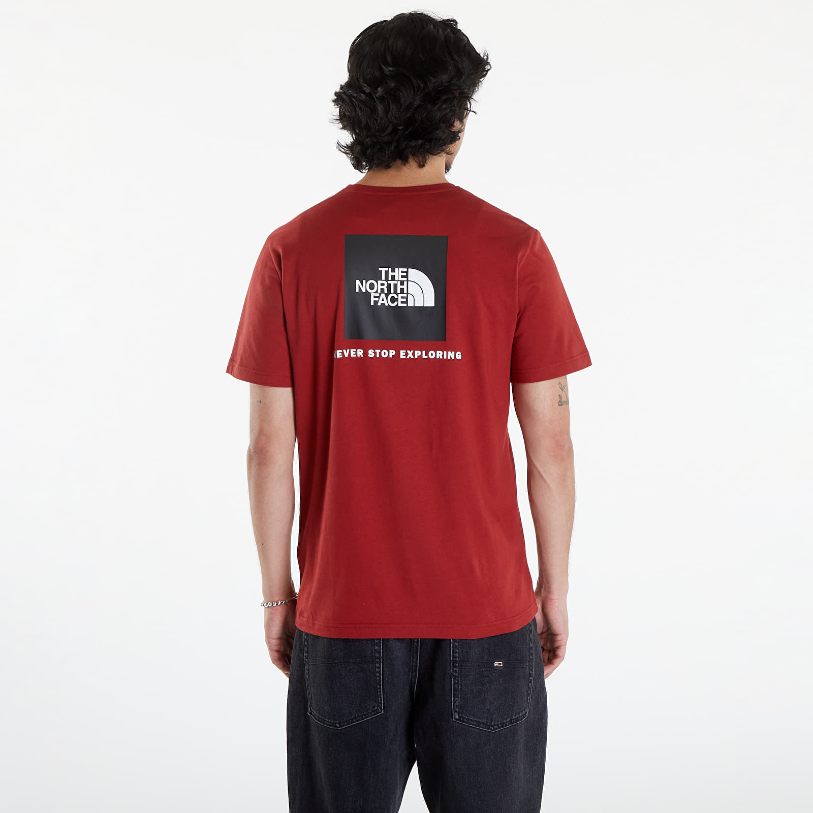 The North Face M S S Redbox Tee Men s t shirt L Iron Red