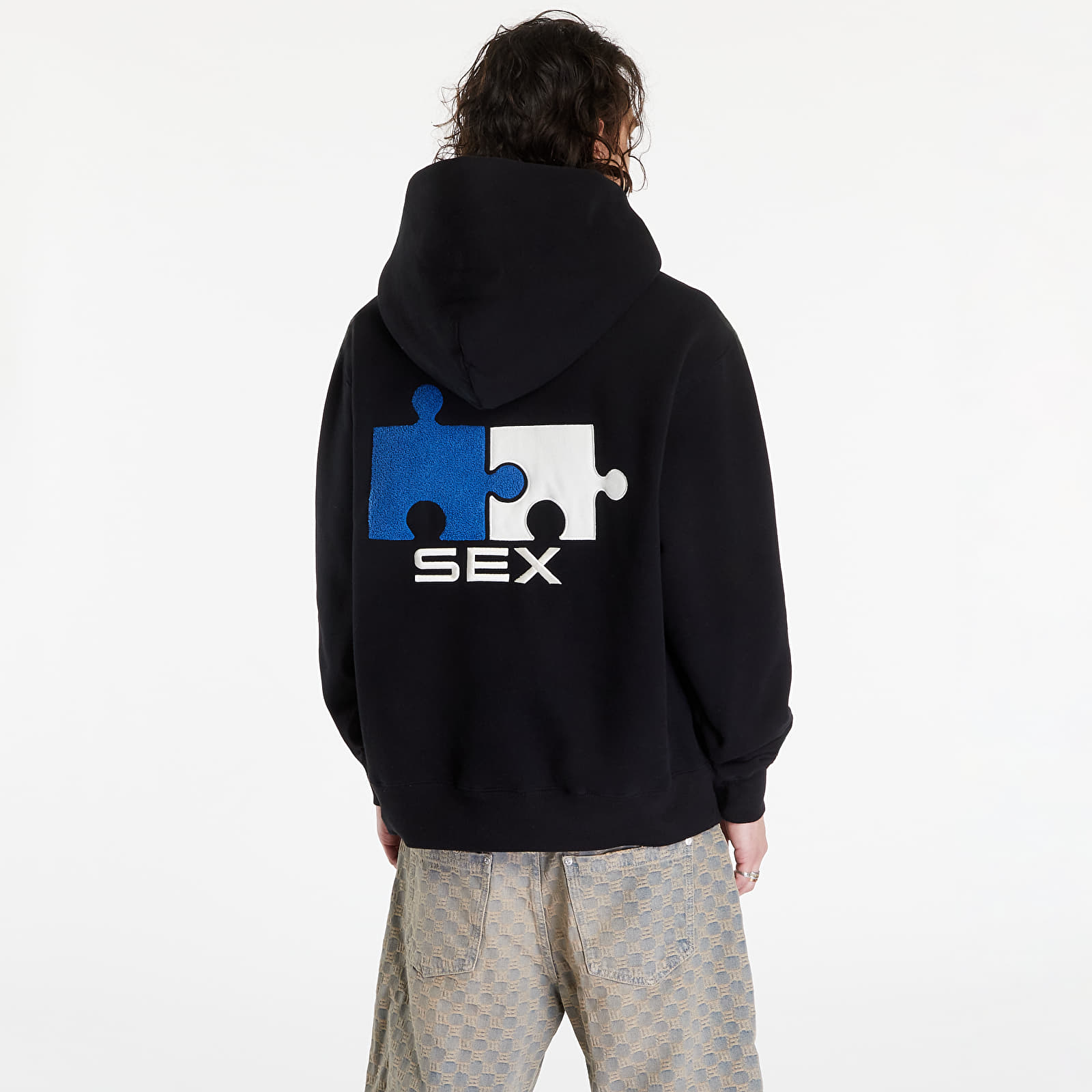 Hoodies and sweatshirts PLEASURES Puzzle Hoodie Black | Footshop