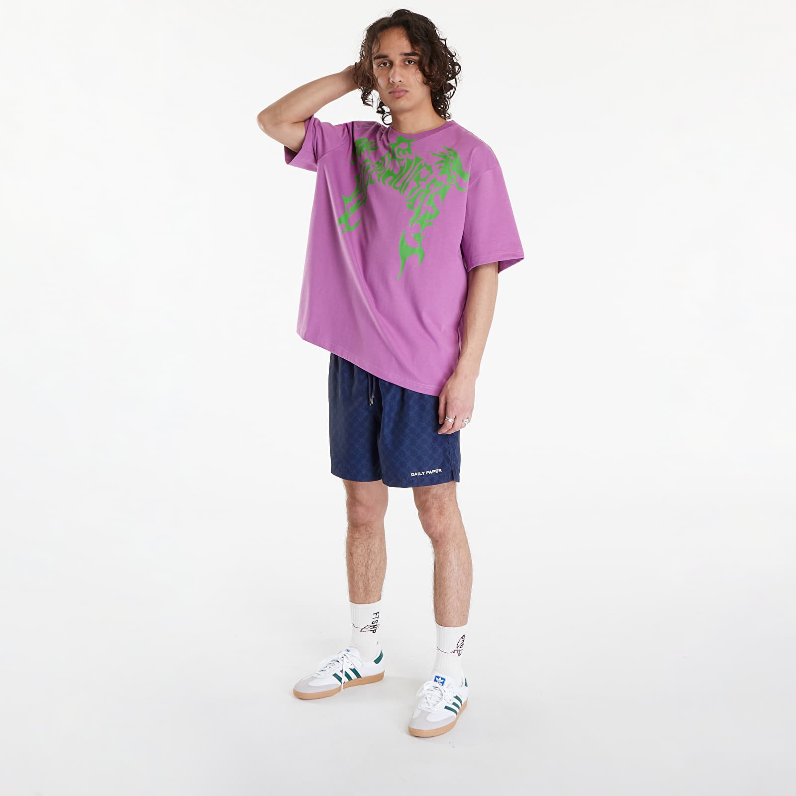 T-Shirts PLEASURES Dragon Heavyweight Shirt Purple