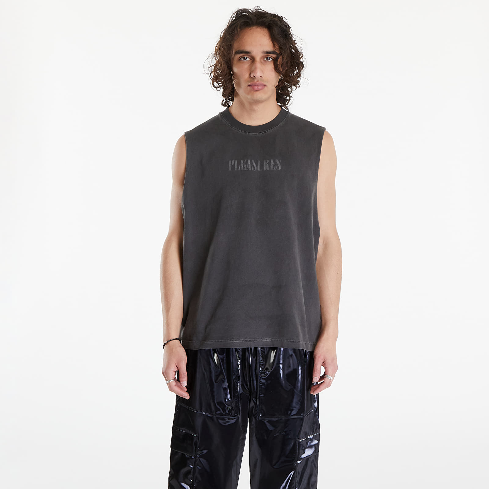 PLEASURES Onyx Sleeveless Shirt Faded Black | Footshop