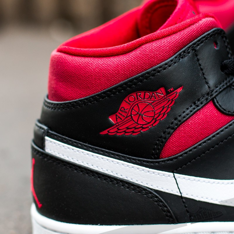 Scarpe Air Jordan 1 Mid Black/Gym Red-White