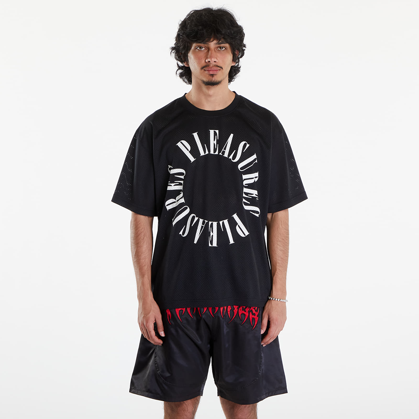 T-Shirts PLEASURES Motive Mesh Shirt Black