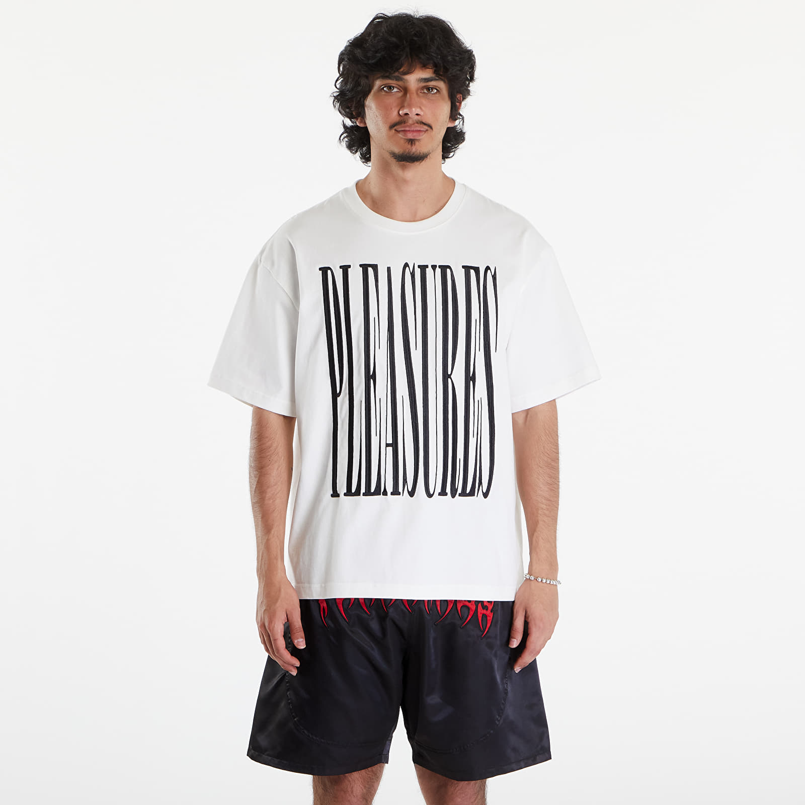   Μπλούζες PLEASURES Stretch Heavyweight T-Shirt White