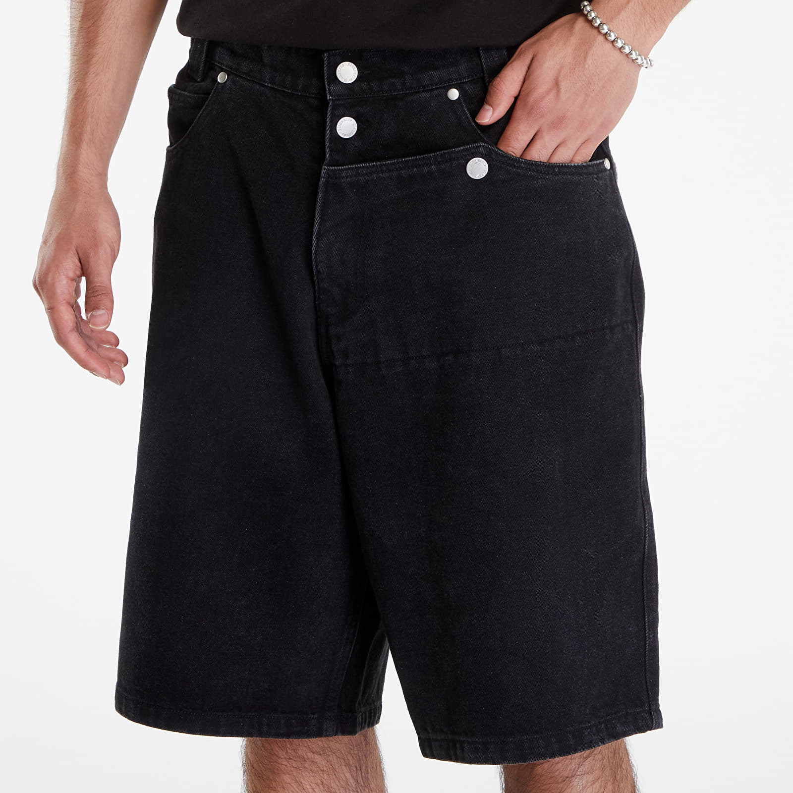 Férfi sortok PLEASURES Collision Jorts Faded Black