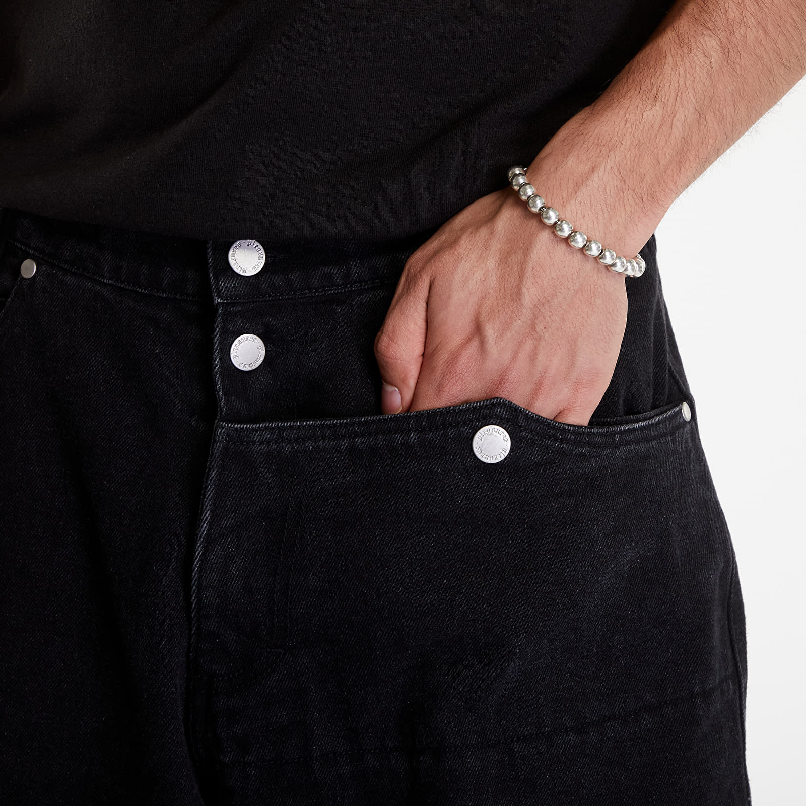 Férfi sortok PLEASURES Collision Jorts Faded Black