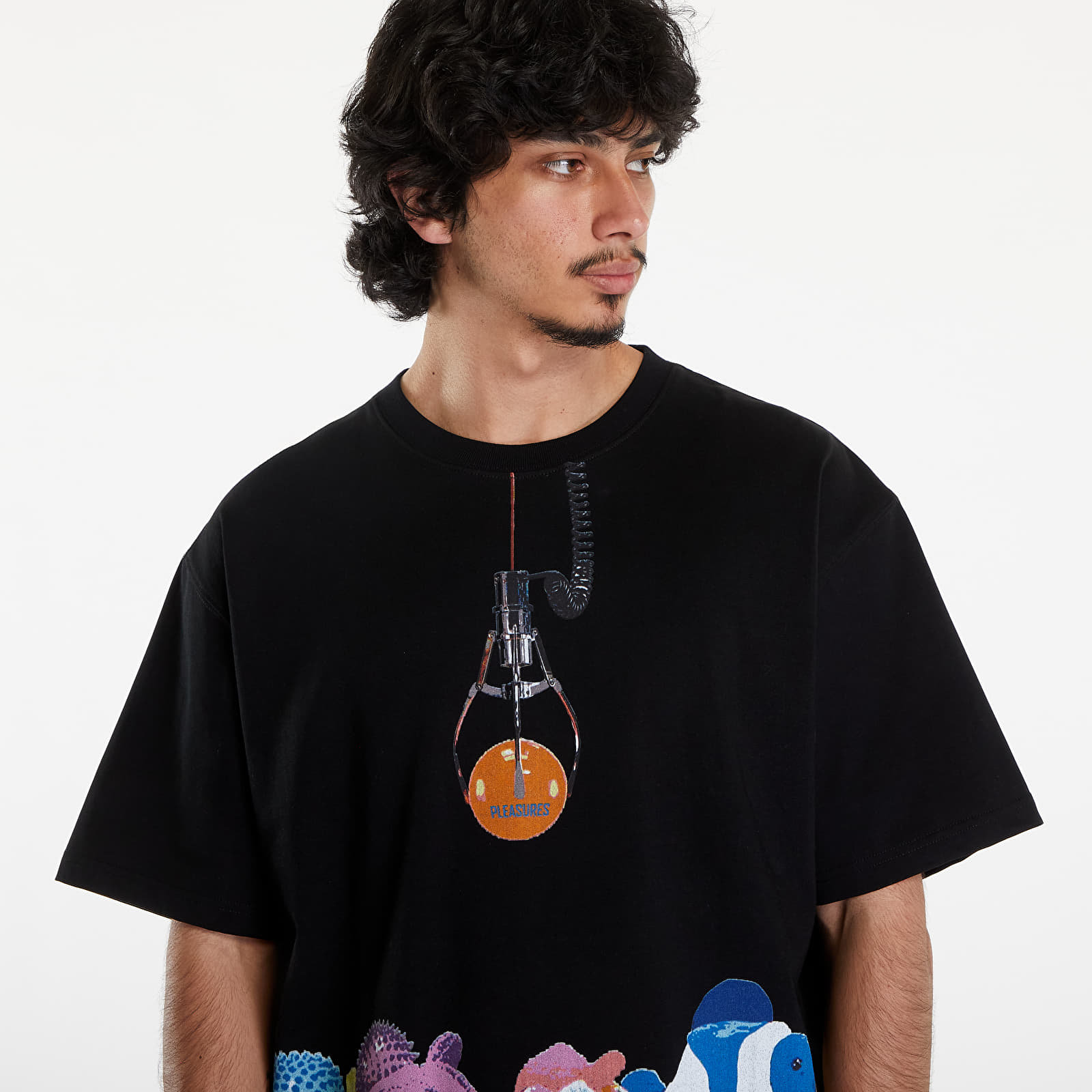 Men's T-shirts PLEASURES Claw Heavyweight T-Shirt Black