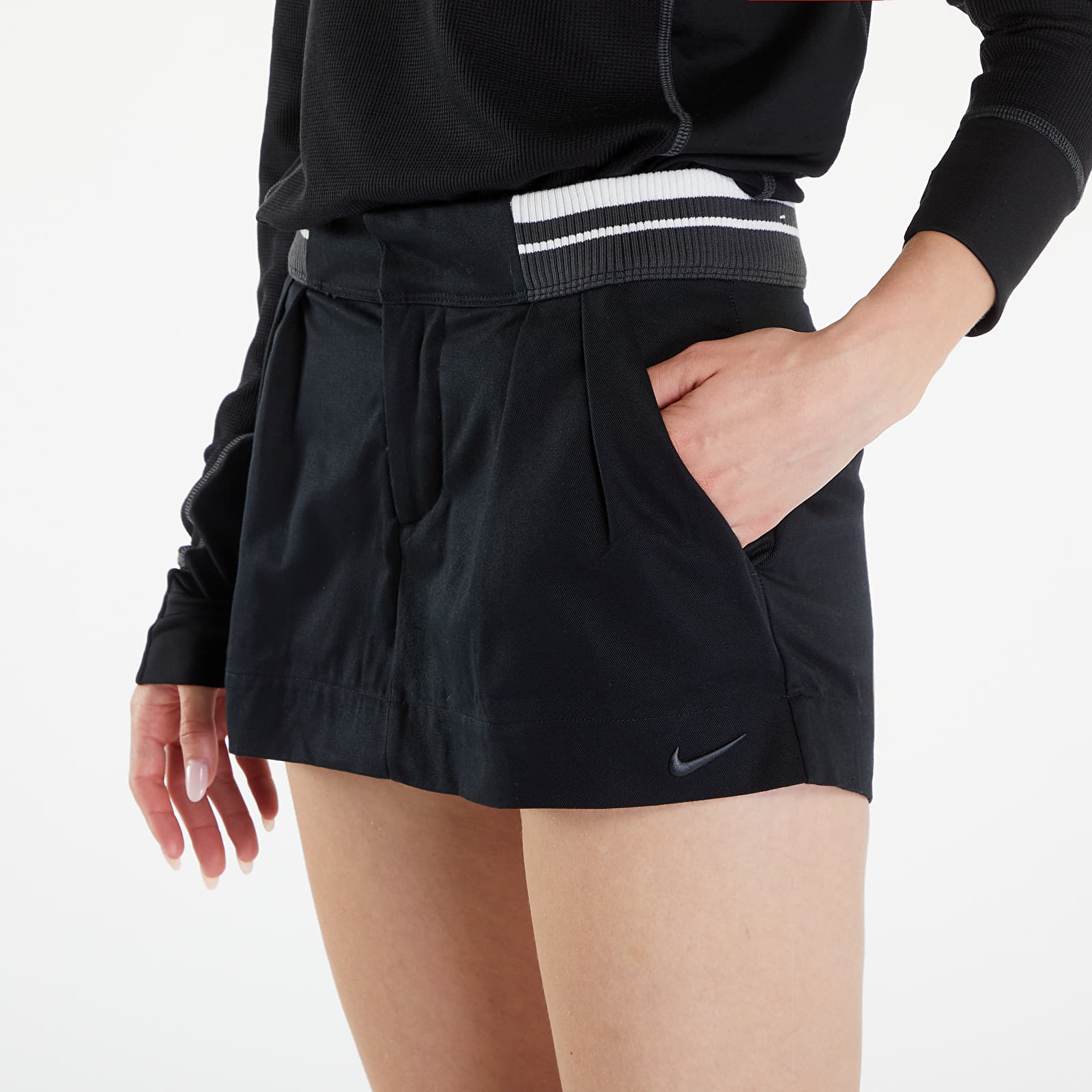 Röcke Nike Sportswear Women's Canvas Low-Rise Mini Skirt Black/ Anthracite