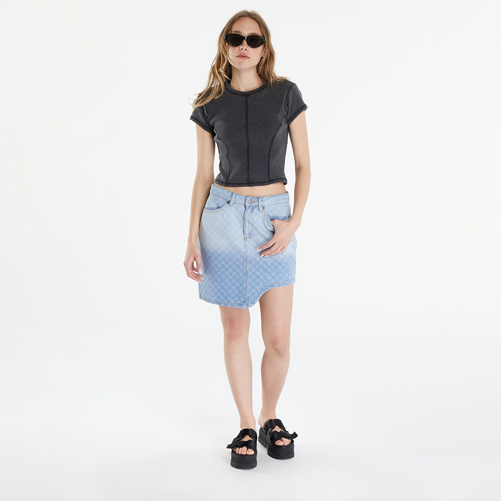 Trička Daily Paper Nalia Short Sleeve T-Shirt Black