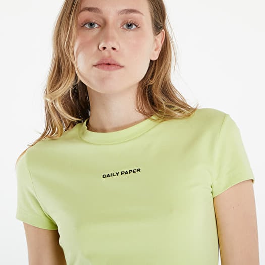 T shirts Daily Paper Logotype Cropped Short Sleeve T Shirt Daiquiri Green Footshop