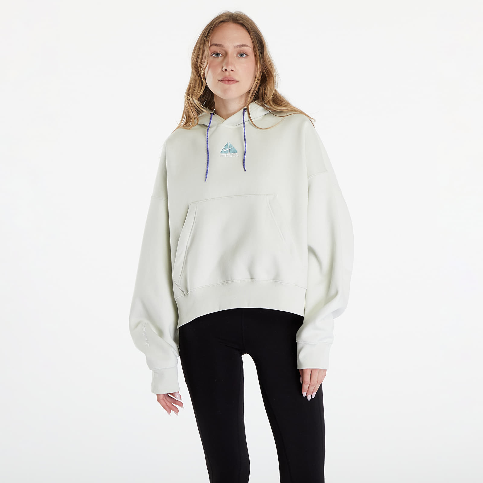Hanorace pentru femei Nike ACG Therma-FIT Women's "Tuff Knit" Fleece Hoodie Sea Glass/ Summit White
