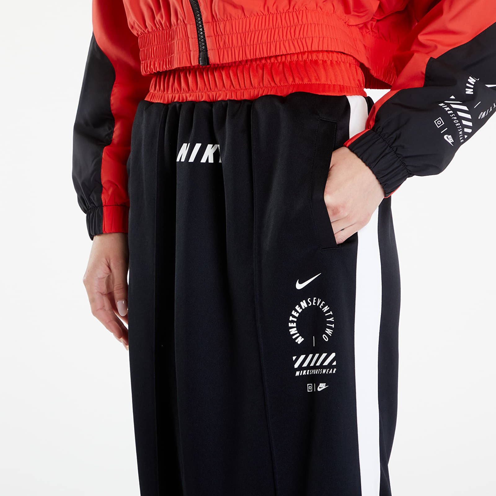 Skirts Nike Sportswear Women's Skirt Black/ Lt Crimson/ White