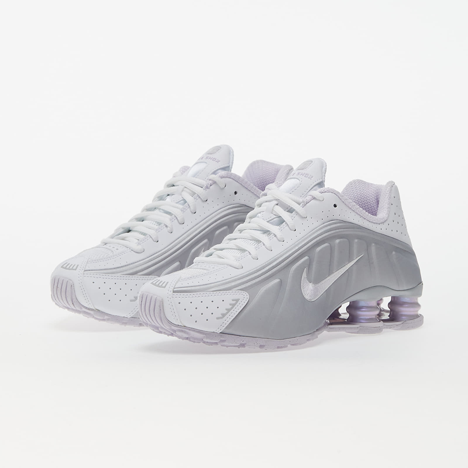 Women's shoes Nike W Shox R4 White/ Barely Grape-Mtlc Platinum