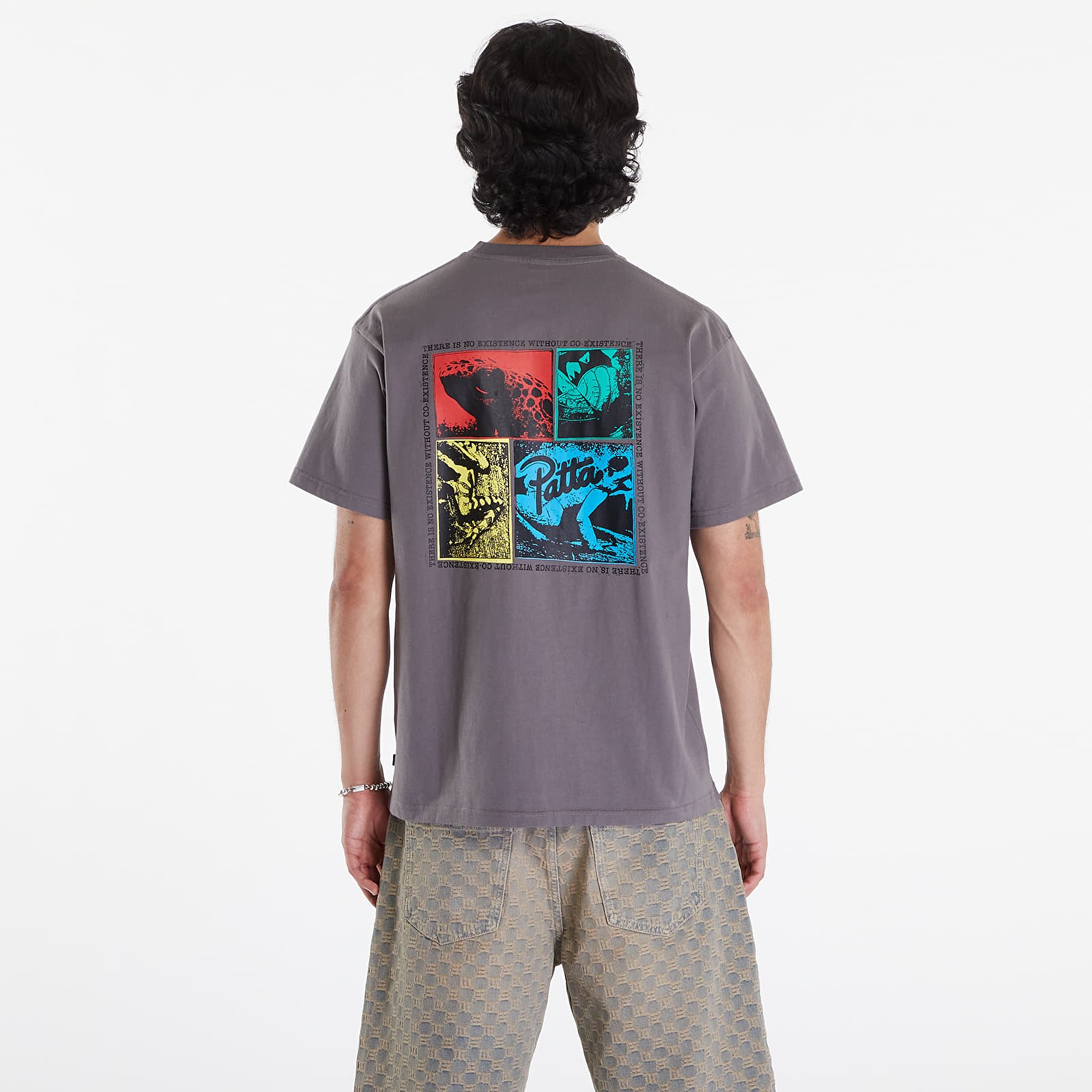 T-shirts Patta Co-Existence T-Shirt UNISEX Volcanic Glass