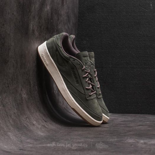 Men s shoes Reebok Club C 85 WP Hunter Green Urban Grey Footshop