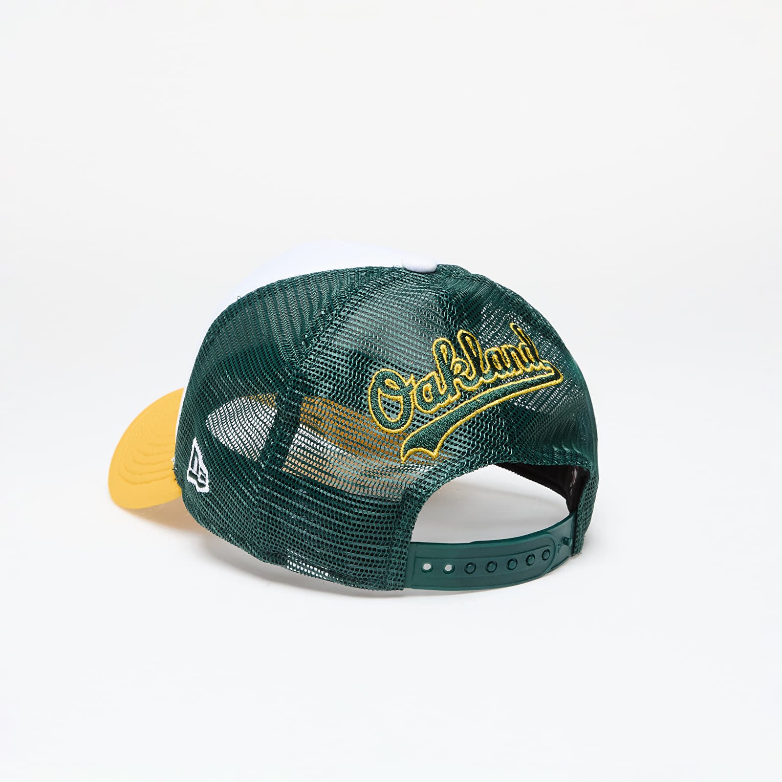Gorras New Era 9FORTY AF Trucker MLB Logo Trucker Oakland Athletics A Gold/ Dark Green