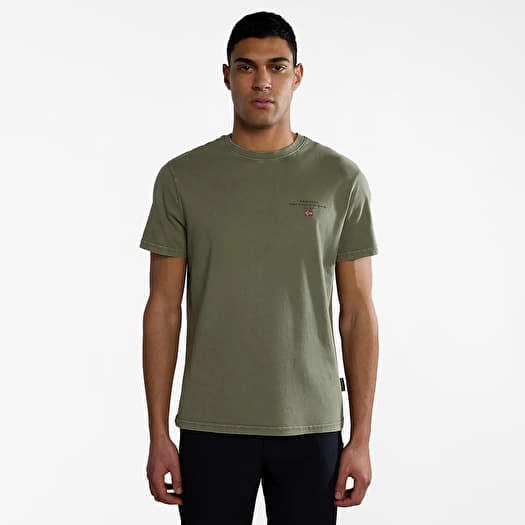 Camisetas de hombre Napapijri Selbas T Shirt Green Lichen Footshop