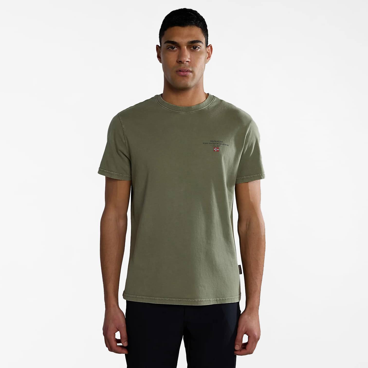 Pánske tričká Napapijri Selbas T-Shirt Green Lichen