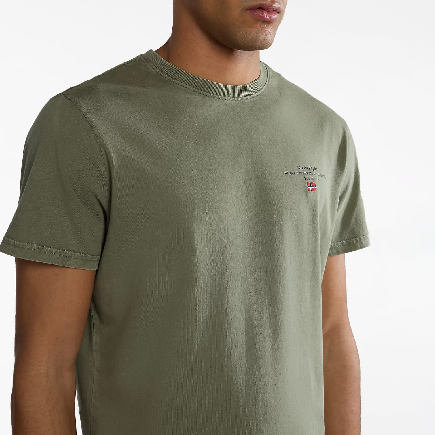 Pánske tričká Napapijri Selbas T-Shirt Green Lichen