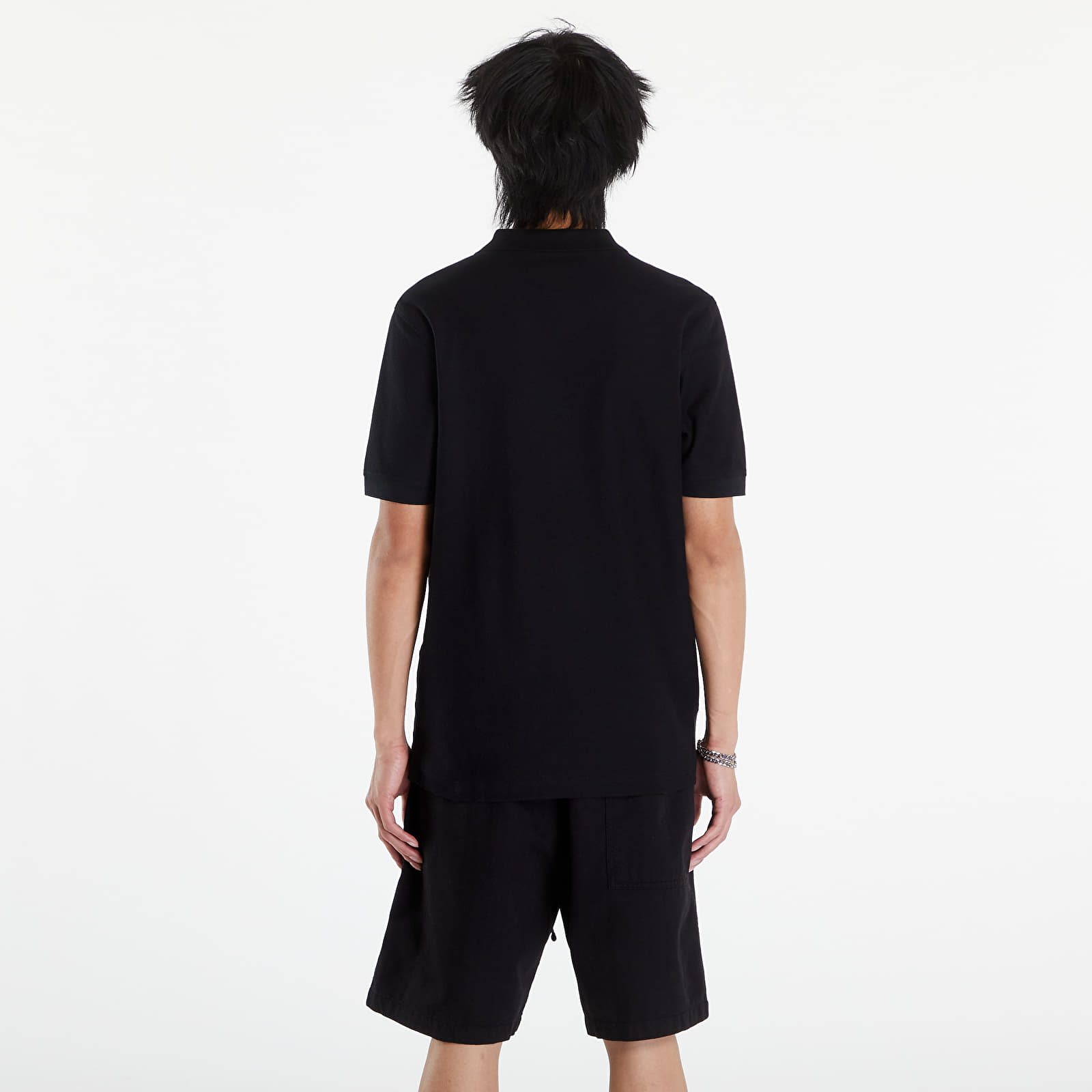 T-shirts för män FRED PERRY Woven Mesh Relaxed Polo Black