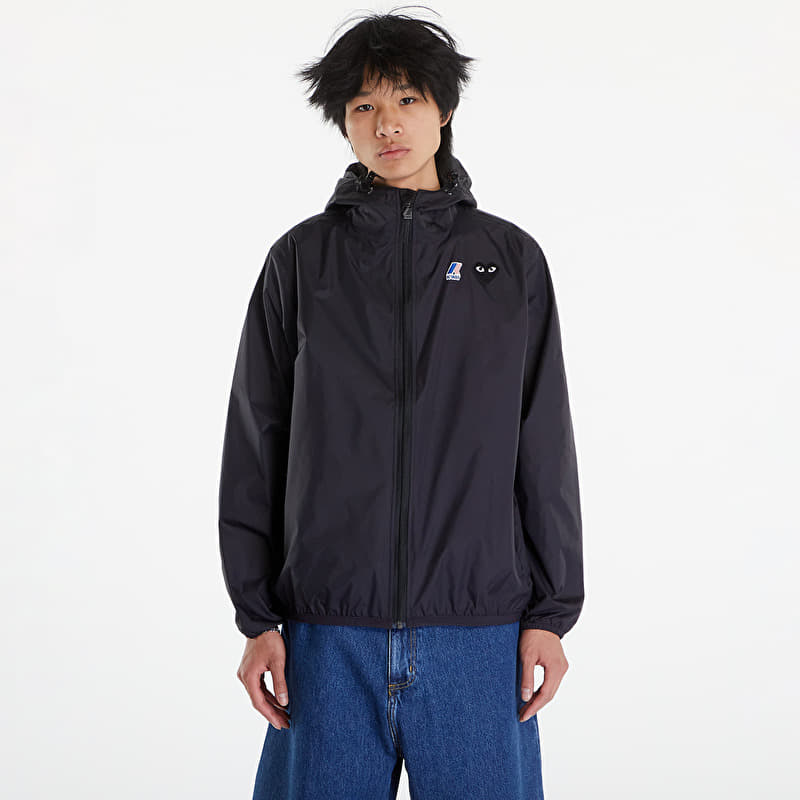 Jas Comme des Garçons PLAY x K-Way Emblem Jacket UNISEX Black Pure