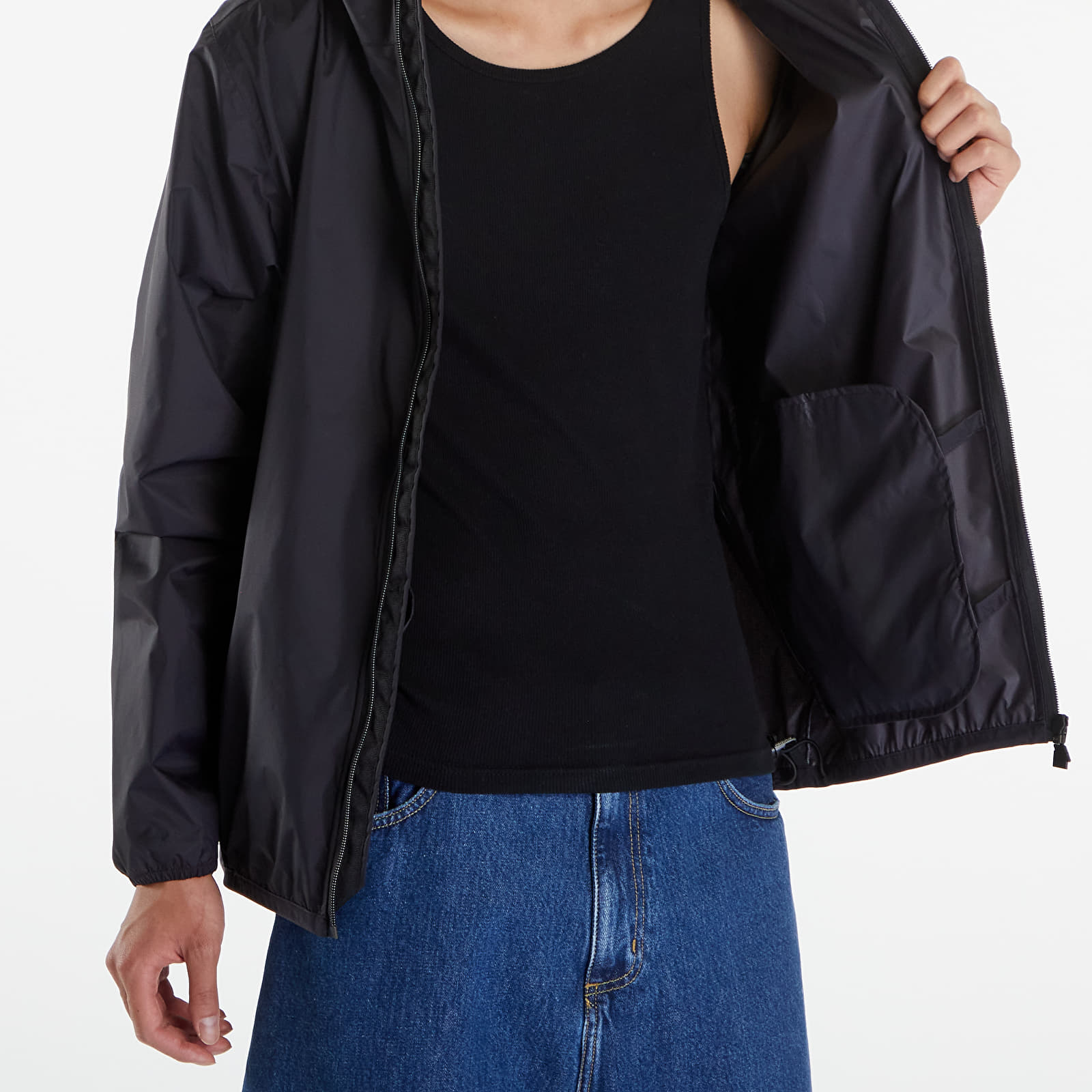 Pláštěnky Comme des Garçons PLAY x K-Way Emblem Jacket UNISEX Black Pure