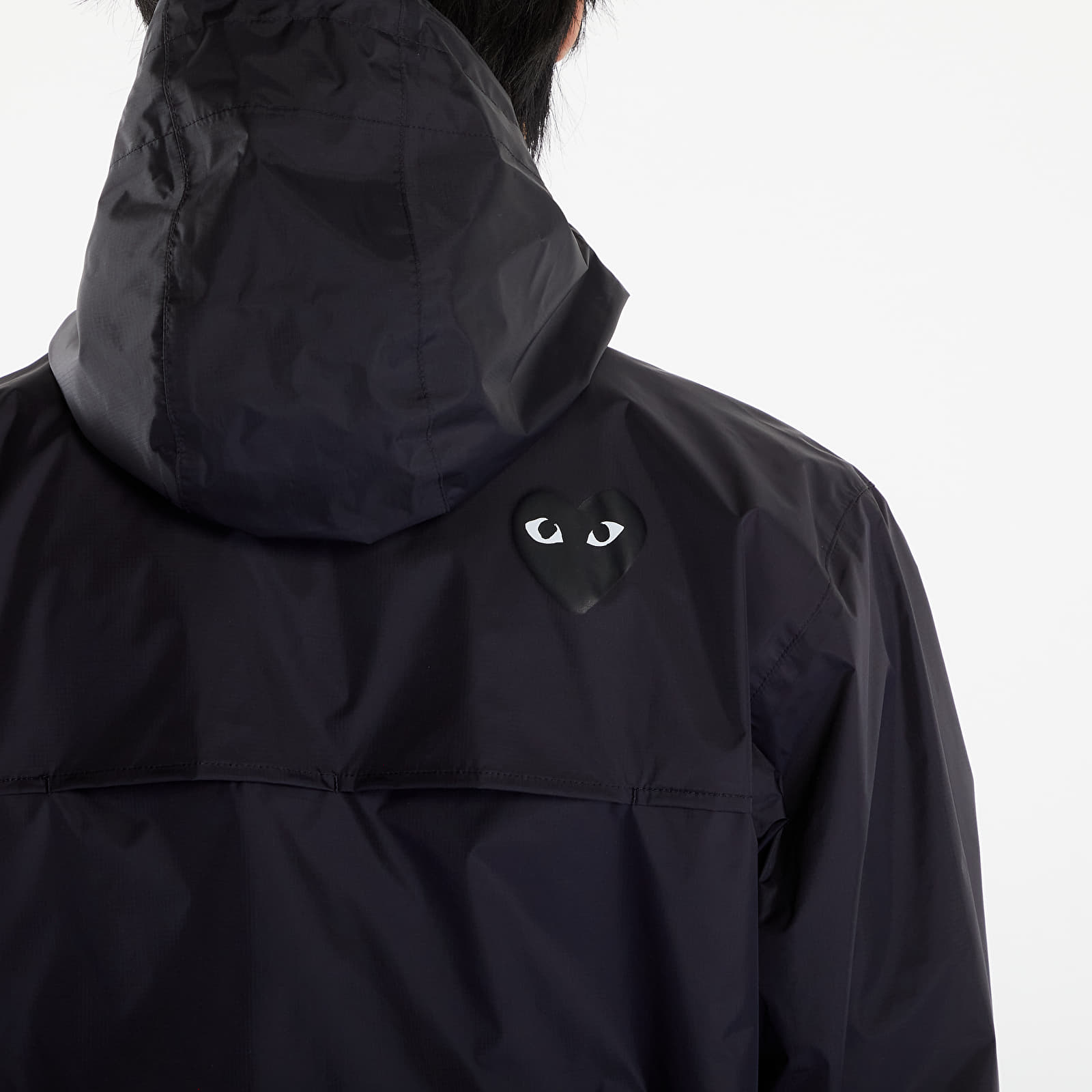 Pláštěnky Comme des Garçons PLAY x K-Way Emblem Jacket UNISEX Black Pure