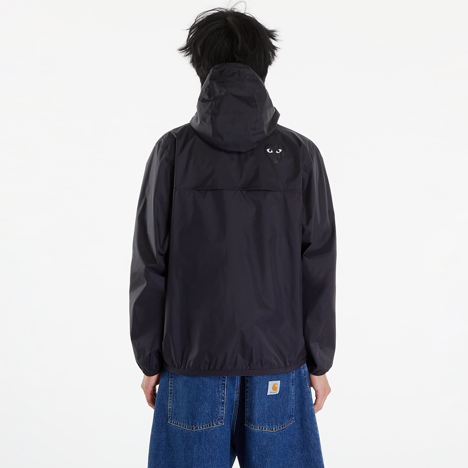 Pláštěnky Comme des Garçons PLAY x K-Way Emblem Jacket UNISEX Black Pure