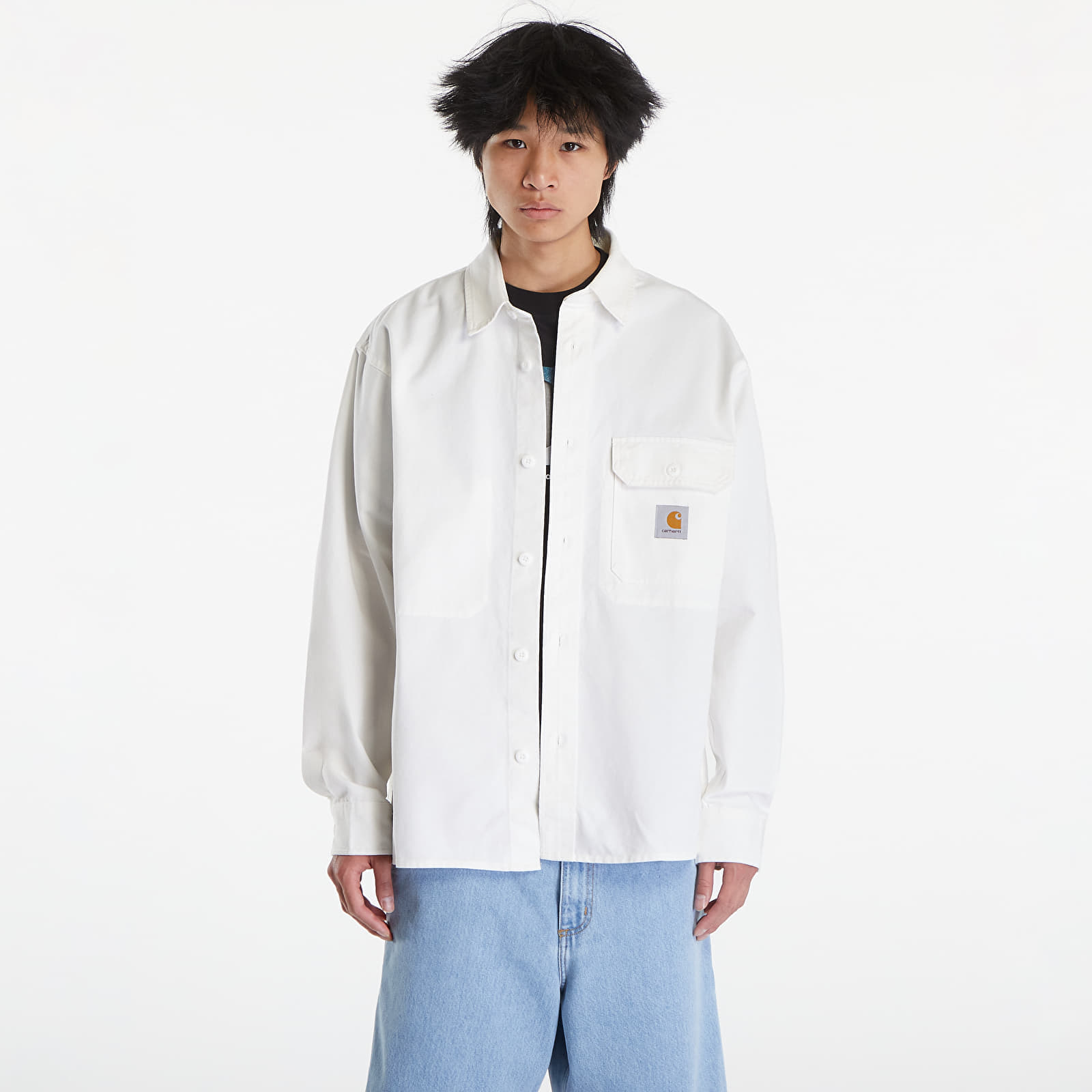 Jacheta Carhartt WIP Reno Shirt Jac UNISEX Off-White Garment Dyed