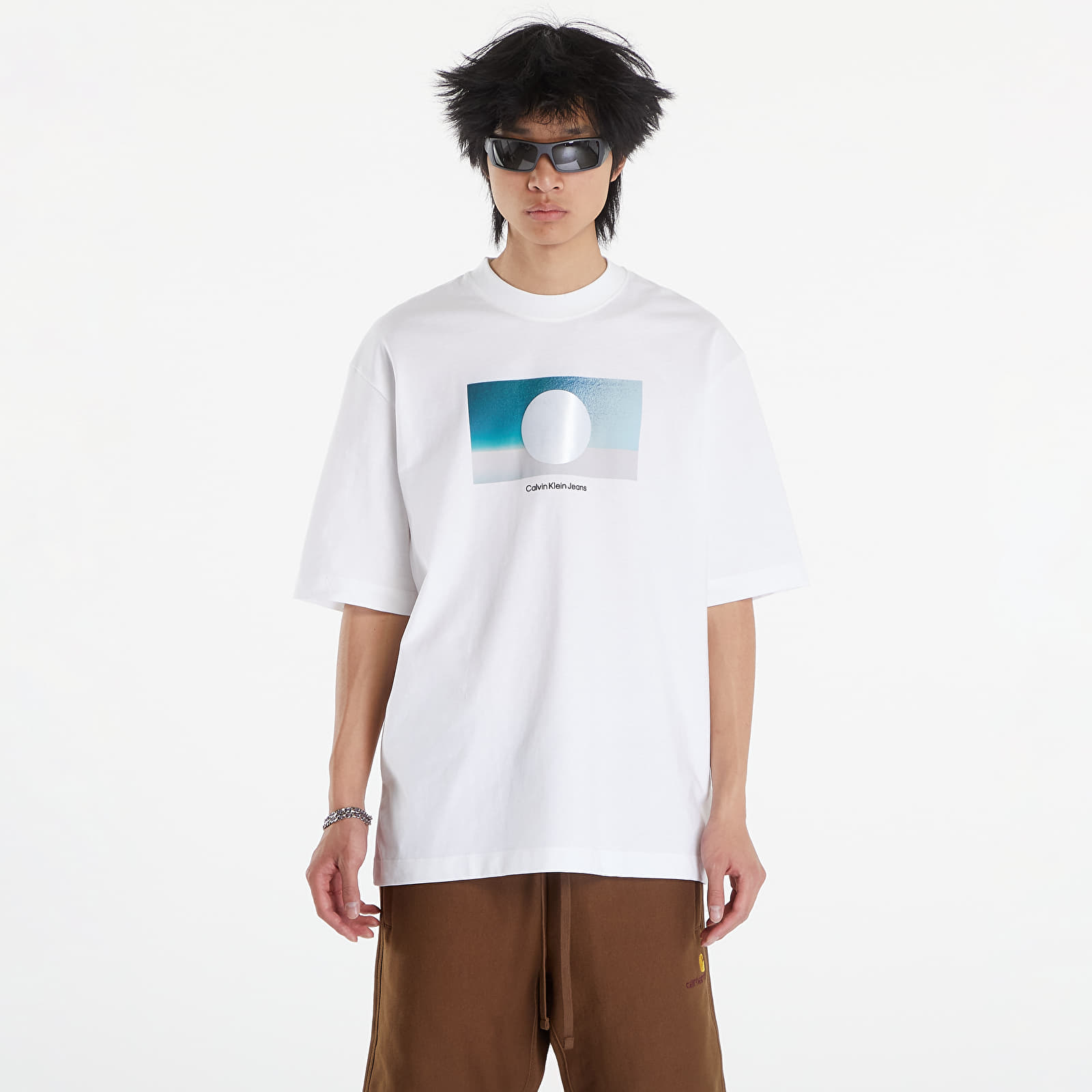Camisetas Calvin Klein Jeans Cut Out Box Graphic White