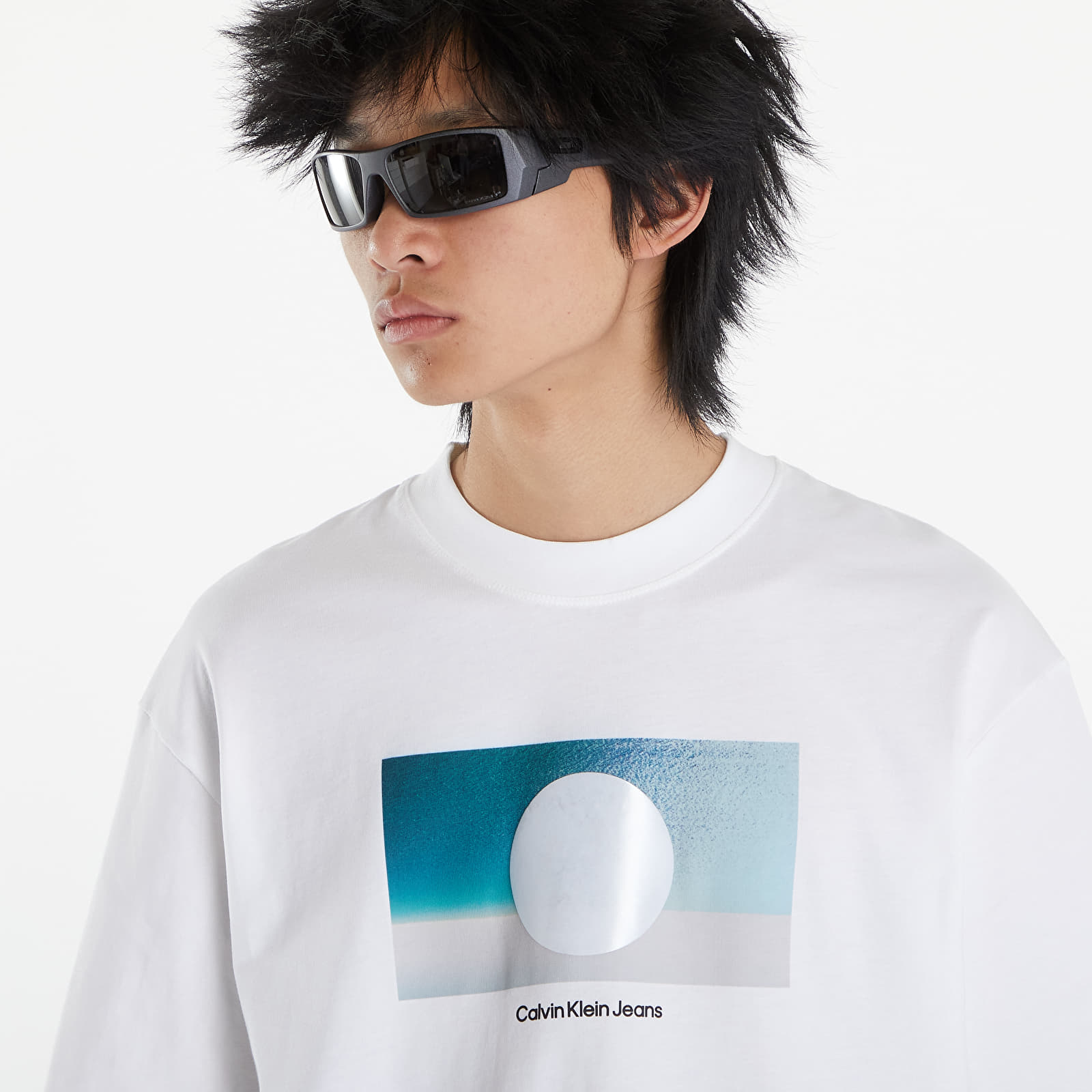 Camisetas Calvin Klein Jeans Cut Out Box Graphic White