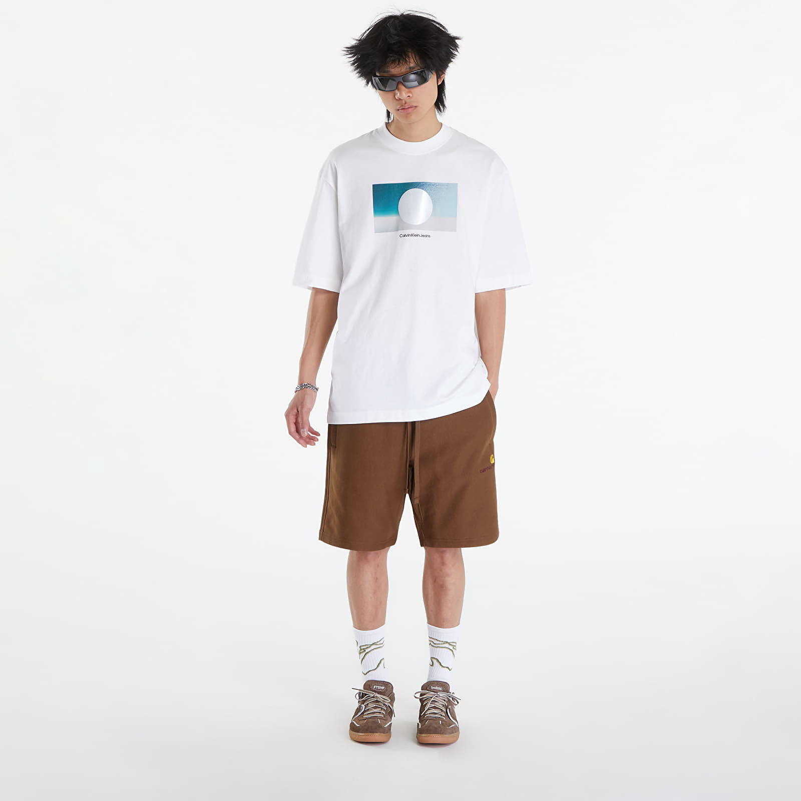 Camisetas Calvin Klein Jeans Cut Out Box Graphic White