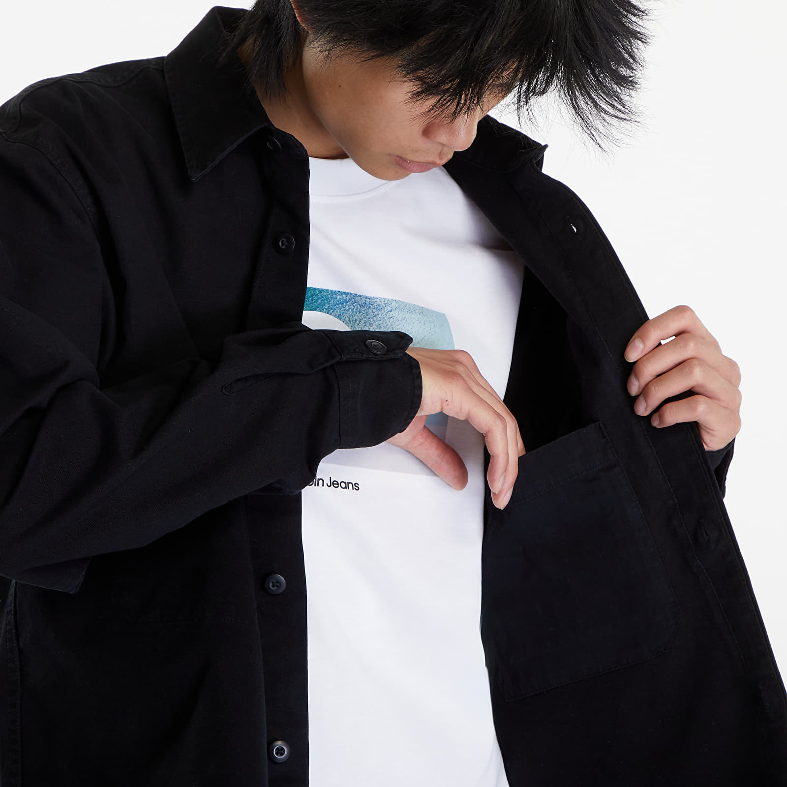 Overshirt Carhartt WIP Reno Shirt Jacket UNISEX Black Garment Dyed